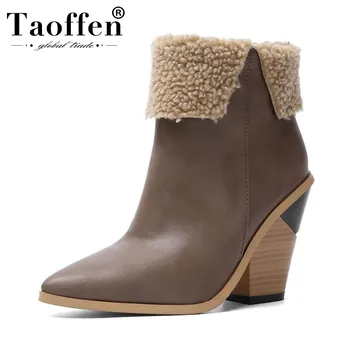 TAOFFEN Women Ankle Boots 2020 New Winter Sexy Pointed Toe High Heels Designer Shoes Women European Office Footwear Size 34-43
TAOFFEN Women Ankle Boots 2020 New Winter Sexy Pointed Toe High Heels Designer Shoes Women European Office Footwear Size 34-43