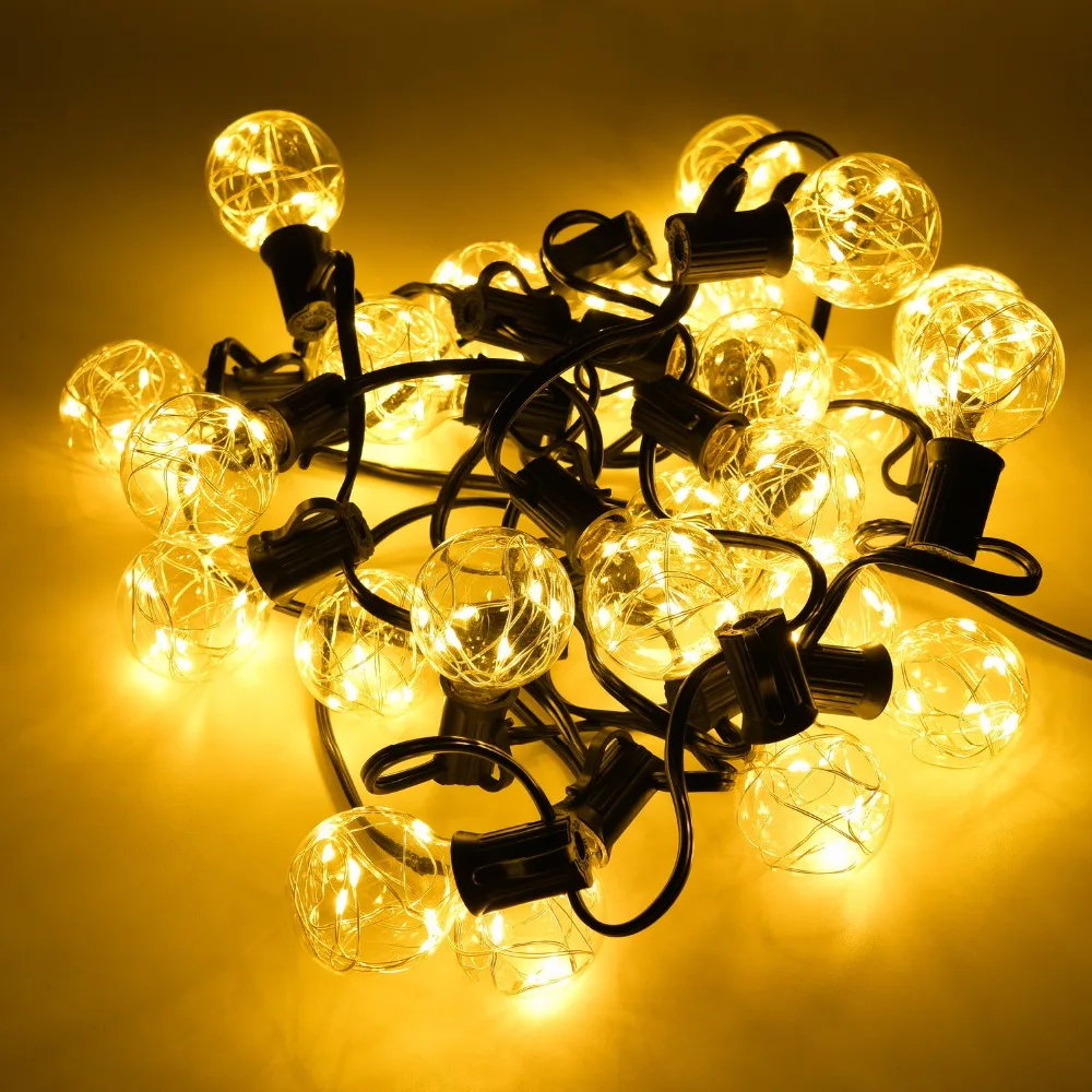 CF Grow Waterproof String Light with 25pcs G40 Copper Wire Led Bulbs Fairy Decorative Lights for Holiday Garden Yard Party Home
CF Grow Waterproof String Light with 25pcs G40 Copper Wire Led Bulbs Fairy Decorative Lights for Holiday Garden Yard Party Home