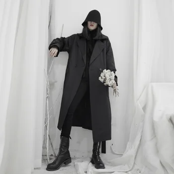 Women Black Long Big Size Trench New Lapel Long Sleeve Loose Fit Windbreaker Fashion Tide Utumn Winter 2020 19-a694
Women Black Long Big Size Trench New Lapel Long Sleeve Loose Fit Windbreaker Fashion Tide Utumn Winter 2020 19-a694