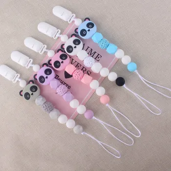 New Baby Pacifier Chain Cute Cartoon Animal Panda Silicone Charms Chewable Toy Nipple Feeding Appease Kids Anti-fall Clip Holder 
New Baby Pacifier Chain Cute Cartoon Animal Panda Silicone Charms Chewable Toy Nipple Feeding Appease Kids Anti-fall Clip Holder