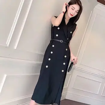 The new summer 2020 double-breasted vest dress belt suit 
The new summer 2020 double-breasted vest dress belt suit