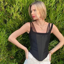 2021 Sexy Black Women Tank Top Patchwork Casual Party Slim Shapewear Fashion Sleeveless White Chic Lady Streetwear Camisole
2021 Sexy Black Women Tank Top Patchwork Casual Party Slim Shapewear Fashion Sleeveless White Chic Lady Streetwear Camisole