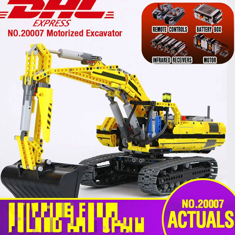 DHL 20007 Technic Car Series Compatible With 8043 excavator Model Building Kit Blocks Brick Motor Toy For children as Gift model
DHL 20007 Technic Car Series Compatible With 8043 excavator Model Building Kit Blocks Brick Motor Toy For children as Gift model
