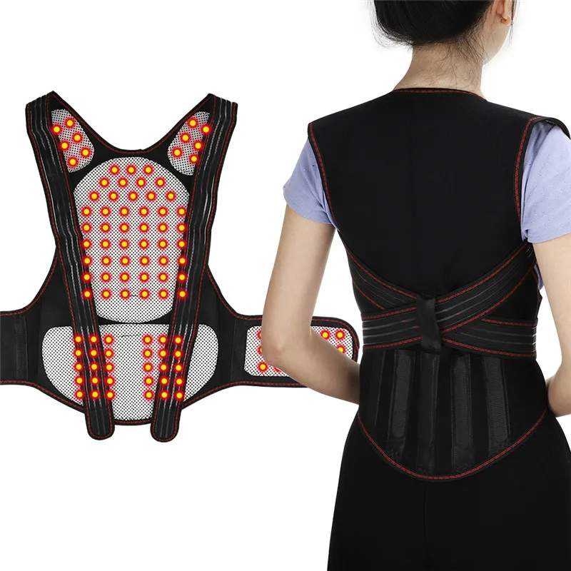 Tourmaline Self Heating Back Support Brace Magnets Heating Therapy Vest Shoulder Lumbar Back Posture Corrector for Pain Relief
Tourmaline Self Heating Back Support Brace Magnets Heating Therapy Vest Shoulder Lumbar Back Posture Corrector for Pain Relief