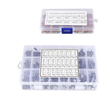 600PCS Ceramic Capacitor Assortment Kit With 500PCS Electrolytic Capacitor Kit Monolithic + electrolytic capacitor
600PCS Ceramic Capacitor Assortment Kit With 500PCS Electrolytic Capacitor Kit Monolithic + electrolytic capacitor