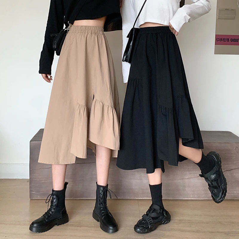 2020 New Women Ins Autumn Harajuku Dark Loose Irregular Slit Mid Length A-Line High-Waist Japanese Fashion All-Match Skirt
2020 New Women Ins Autumn Harajuku Dark Loose Irregular Slit Mid Length A-Line High-Waist Japanese Fashion All-Match Skirt