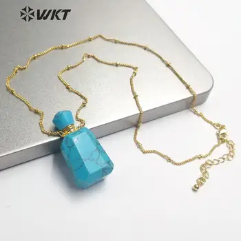 WT-N1170 Unique design! natural green stone perfume bottle Necklace with lines gold electroplate Pendants Necklace women Jewelry
WT-N1170 Unique design! natural green stone perfume bottle Necklace with lines gold electroplate Pendants Necklace women Jewelry