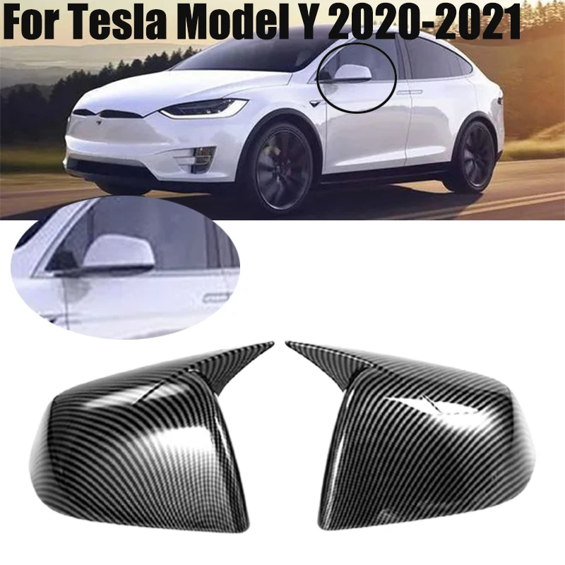 A Pair Carbon Fiber Black Car Exterior Side Door Mirror Cover Trim For Tesla Model Y 2020-2021 ABS Rear Mirror Cover
A Pair Carbon Fiber Black Car Exterior Side Door Mirror Cover Trim For Tesla Model Y 2020-2021 ABS Rear Mirror Cover