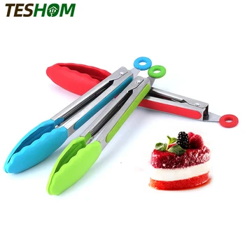Silicone Food Tong Stainless Steel Kitchen Tongs Big Size Non-slip Cooking Clip Clamp BBQ Salad Baking Tools Kitchen Accessories 
Silicone Food Tong Stainless Steel Kitchen Tongs Big Size Non-slip Cooking Clip Clamp BBQ Salad Baking Tools Kitchen Accessories