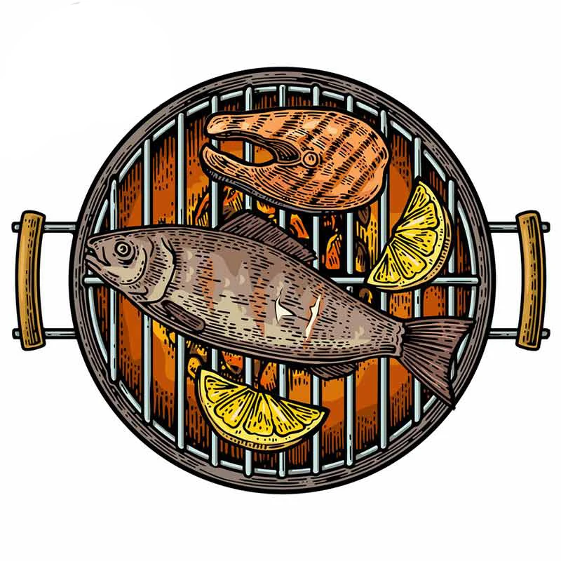 13cm x 10.2cm For Barbecue Charcoal Fish Steak 3D Car Sticker Scratch-Proof Creationary Vinyl Motorcycle Decal
13cm x 10.2cm For Barbecue Charcoal Fish Steak 3D Car Sticker Scratch-Proof Creationary Vinyl Motorcycle Decal
