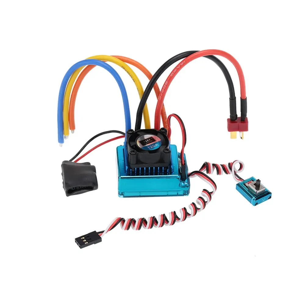 120A Sensored Brushless ESC Speed Controller T plug for 1/8 1/10 1/12 RC Car Crawler Replacement Parts
120A Sensored Brushless ESC Speed Controller T plug for 1/8 1/10 1/12 RC Car Crawler Replacement Parts