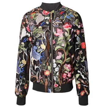 Spring Street Fashion Women Bomber Jackets Coat Luxury Colorful Embroidery Flowers Streetwear Outerwear Coat for Women Clothes
Spring Street Fashion Women Bomber Jackets Coat Luxury Colorful Embroidery Flowers Streetwear Outerwear Coat for Women Clothes