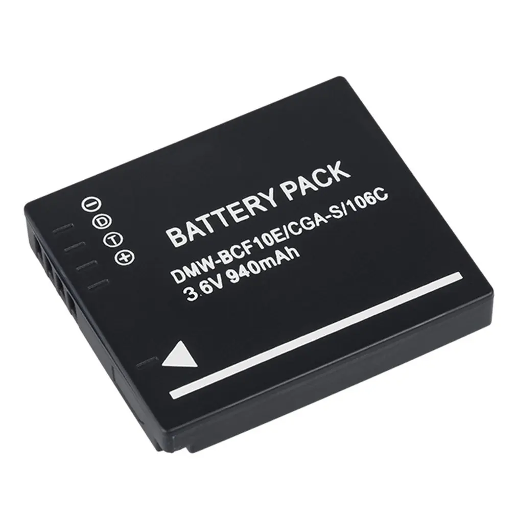 

940MAH Battery for Panasonic Lumix Camera CGA-S/106C CGA-S/106D /106B DE-A59B DE-A60B DMW-BCF10E DMW BCF10E DMWBCF10E DMC-F2