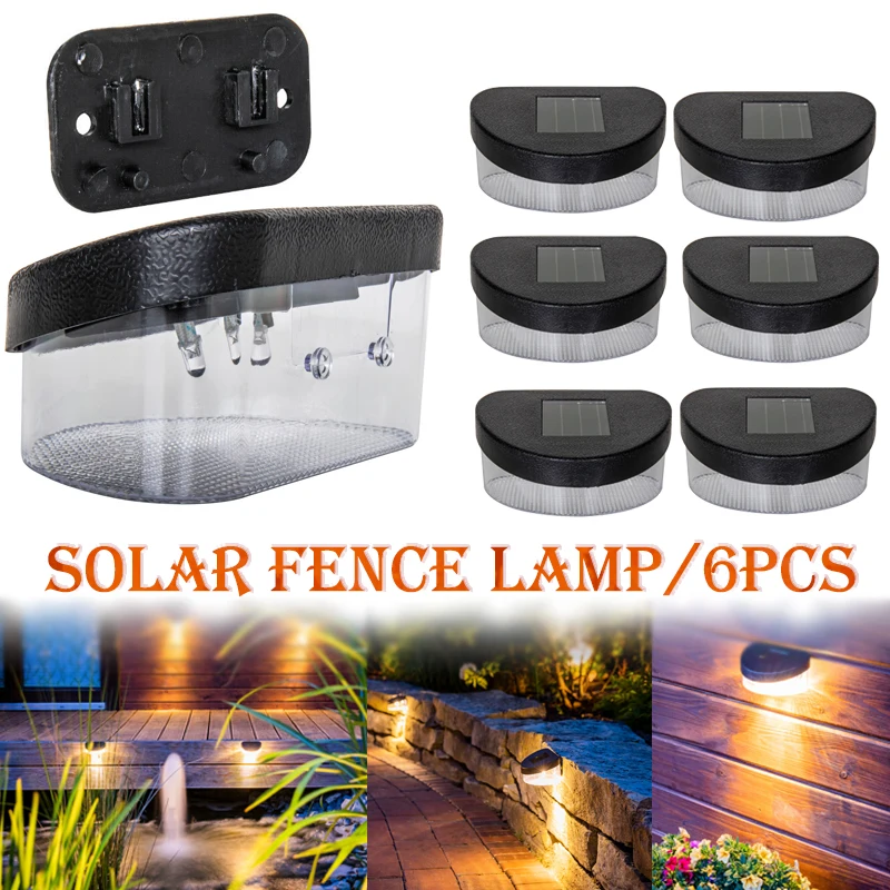 6x Solar Powered Wall Light Portable Waterproof LED Wall Fence Lamp Suitable For Outdoor Garden Yard Decoration Lamp 
6x Solar Powered Wall Light Portable Waterproof LED Wall Fence Lamp Suitable For Outdoor Garden Yard Decoration Lamp