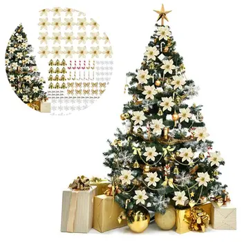 120pcs/set Glitter Artificial Flowers Snowflake Bell for Christmas Tree Decoration DIY Home Festival Xmas Party Ornaments
120pcs/set Glitter Artificial Flowers Snowflake Bell for Christmas Tree Decoration DIY Home Festival Xmas Party Ornaments