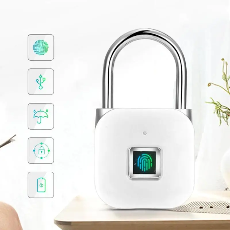Smart Keyless Fingerprint Lock Waterproof Fingerprint Unlock Anti-Theft Security Padlock Door Luggage Case Lock
Smart Keyless Fingerprint Lock Waterproof Fingerprint Unlock Anti-Theft Security Padlock Door Luggage Case Lock