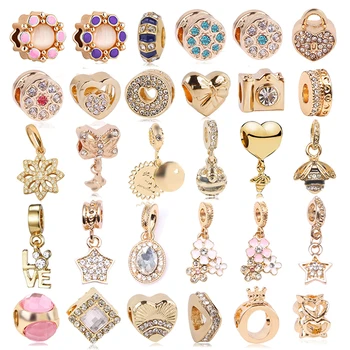 Boosbiy 2pc 45 Styles Fine European Gold Flower Lock Crown Clip Beads Fit Pandora Bracelet Necklace For Women Accessories Making
Boosbiy 2pc 45 Styles Fine European Gold Flower Lock Crown Clip Beads Fit Pandora Bracelet Necklace For Women Accessories Making