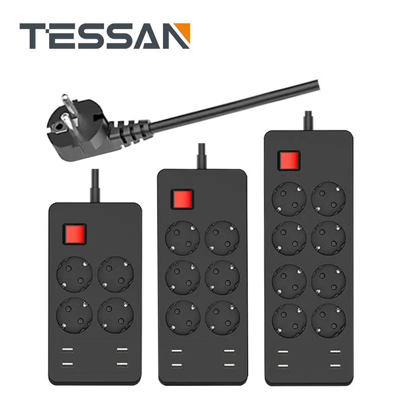 Power Strip Universal Electrical Socket EU Plug 4/6/8 Outlets 4 USB With 1.8M Extension Cord Surge Protector for Home Office
Power Strip Universal Electrical Socket EU Plug 4/6/8 Outlets 4 USB With 1.8M Extension Cord Surge Protector for Home Office