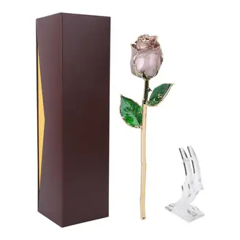 Roses Artificial Flowers Golded Rose Flower White Pink 24K with Base Gift Decoration for Valentine's Day Wedding 
Roses Artificial Flowers Golded Rose Flower White Pink 24K with Base Gift Decoration for Valentine's Day Wedding