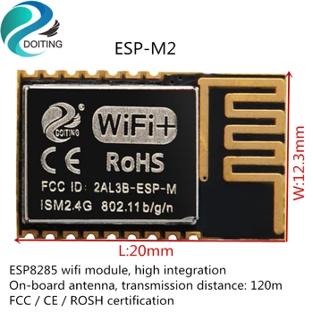 ESP-M2 Wifi Module On-Board Antenna ESP8285 Wireless Transparent Transmission Serial Port To WiFi Compatible With ESP8266
ESP-M2 Wifi Module On-Board Antenna ESP8285 Wireless Transparent Transmission Serial Port To WiFi Compatible With ESP8266