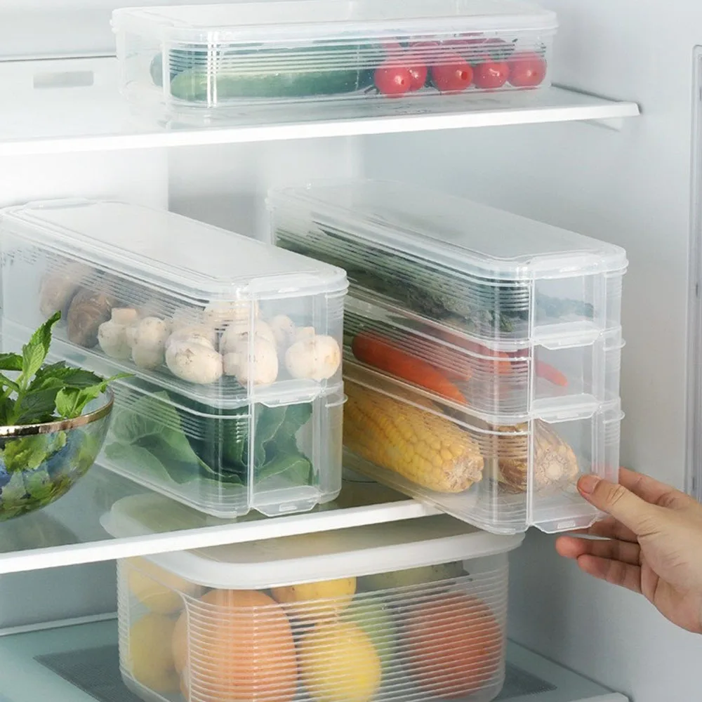 3 Layers Transparent Refrigerator Storage Box Food Preservation Box with Lid Kitchen Fridge Cabinet Freezer Organizer
3 Layers Transparent Refrigerator Storage Box Food Preservation Box with Lid Kitchen Fridge Cabinet Freezer Organizer