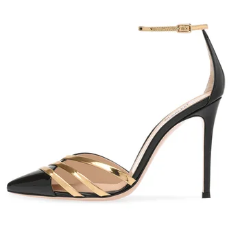 2020 New Women Sandals High Heels Summer Shoes Gold Black Shiny Sandal Female Pointed Toe Stiletto Ladies Wedding Shoes TL-A0278 
2020 New Women Sandals High Heels Summer Shoes Gold Black Shiny Sandal Female Pointed Toe Stiletto Ladies Wedding Shoes TL-A0278
