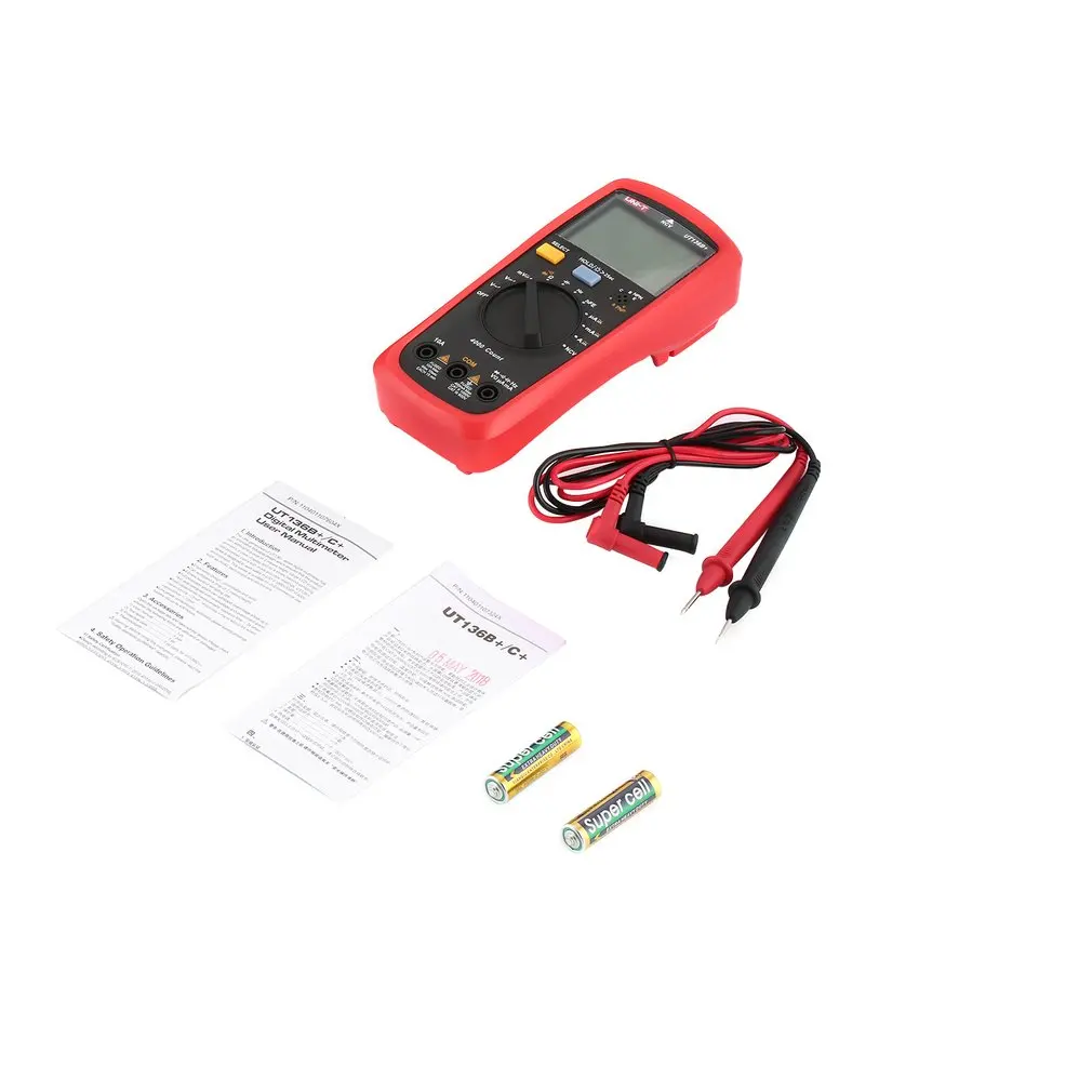 Digital Multimeter UNIT DC/AC Voltage Current Meter Handheld Ammeter Diode NCV Tester 4000 Counts Multitester UT136B+
Digital Multimeter UNIT DC/AC Voltage Current Meter Handheld Ammeter Diode NCV Tester 4000 Counts Multitester UT136B+