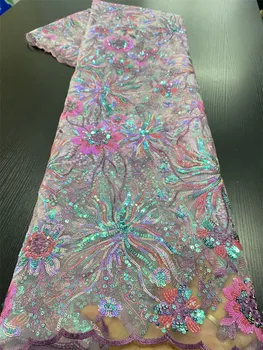 Embroidery African Mesh Lace Fabrics Sequins Lace Fabrics Flower Pattern Sequence Laces Fabric for Nigerian Net Lace APW3198B
Embroidery African Mesh Lace Fabrics Sequins Lace Fabrics Flower Pattern Sequence Laces Fabric for Nigerian Net Lace APW3198B