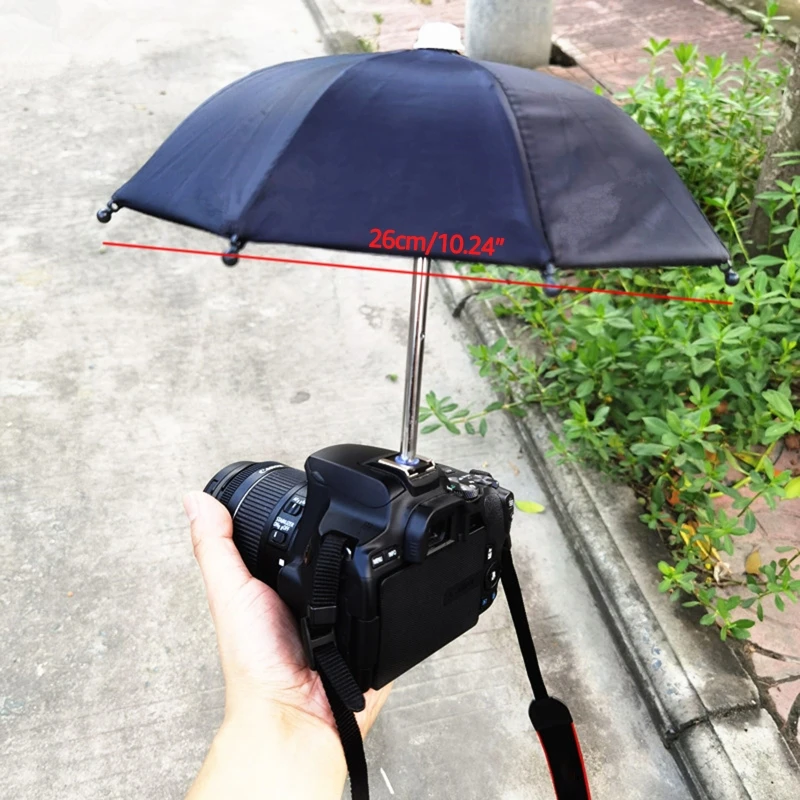 

DSLR Camera Umbrella Universal Hot Shoe Cover Mount Sunshade Rainy Holder Photography Accessory for Canon/Nikon/Fuji etc