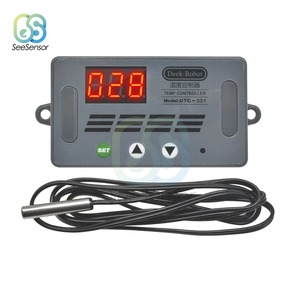 DTC-331 DC 12V 10A LED Digital Temperature Controller Thermostat Temperature Control Switch Waterproof NTC Sensor Probe
DTC-331 DC 12V 10A LED Digital Temperature Controller Thermostat Temperature Control Switch Waterproof NTC Sensor Probe
