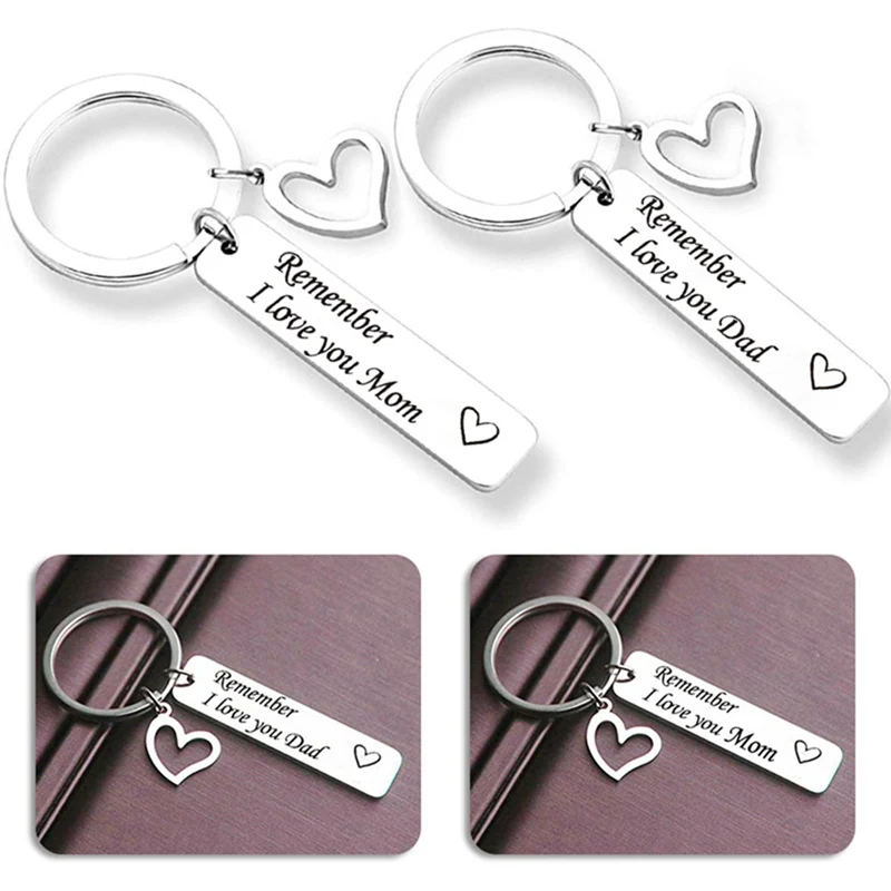 Remember I Love You Mom Dad Heart Trinket Keychain Rings Letter Pendant Key Chain For Mother's Father's Day Gift Jewelry
Remember I Love You Mom Dad Heart Trinket Keychain Rings Letter Pendant Key Chain For Mother's Father's Day Gift Jewelry