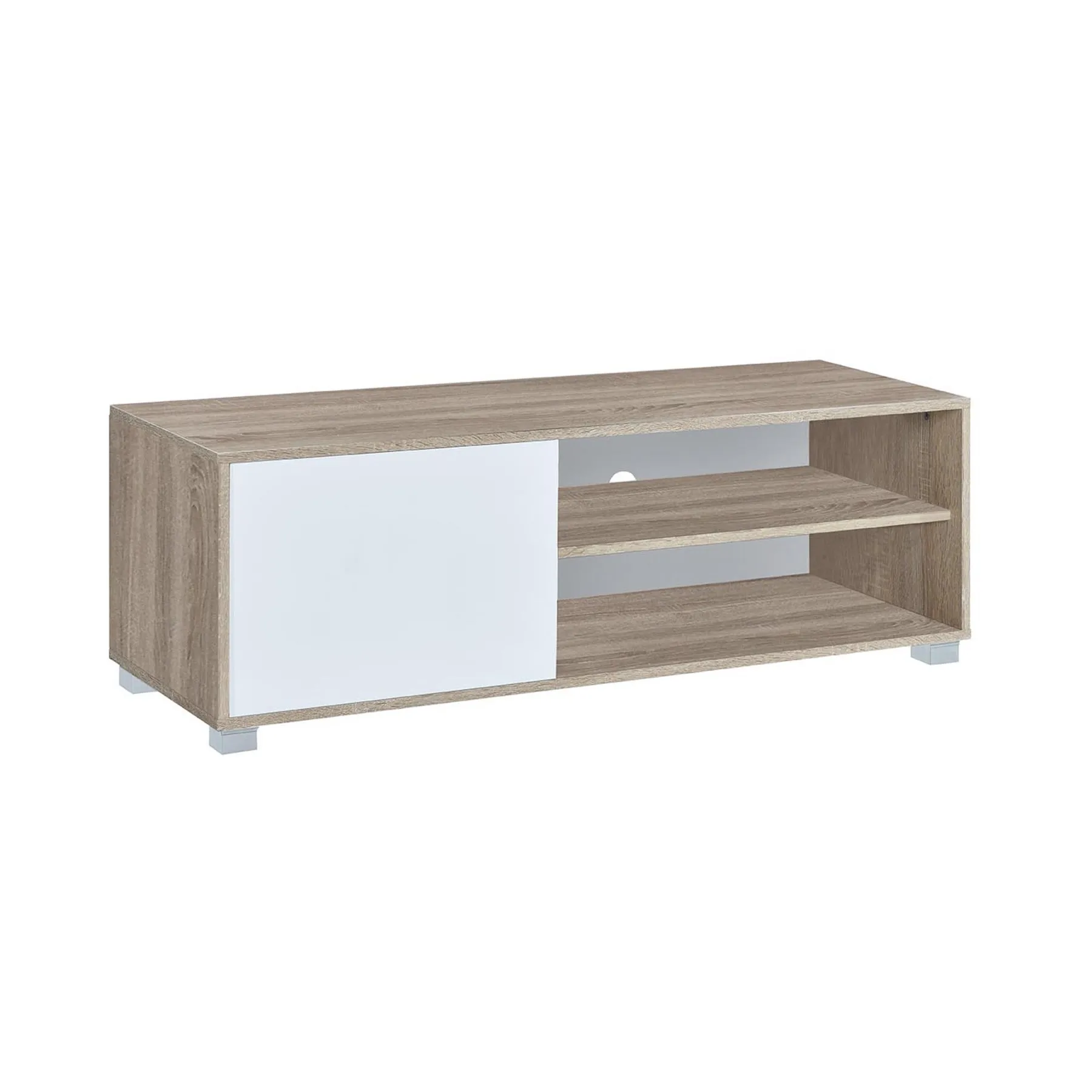 Myoshome-Table TV Color Roble y Blanco 120x40x41 см Hades | Мебель
