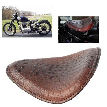 Brown Alligator Motorbikes Leather Solo Driver Seat For Harley Honda Yamaha Kawasaki Suzuki Sportster Bobber Chopper 
Brown Alligator Motorbikes Leather Solo Driver Seat For Harley Honda Yamaha Kawasaki Suzuki Sportster Bobber Chopper