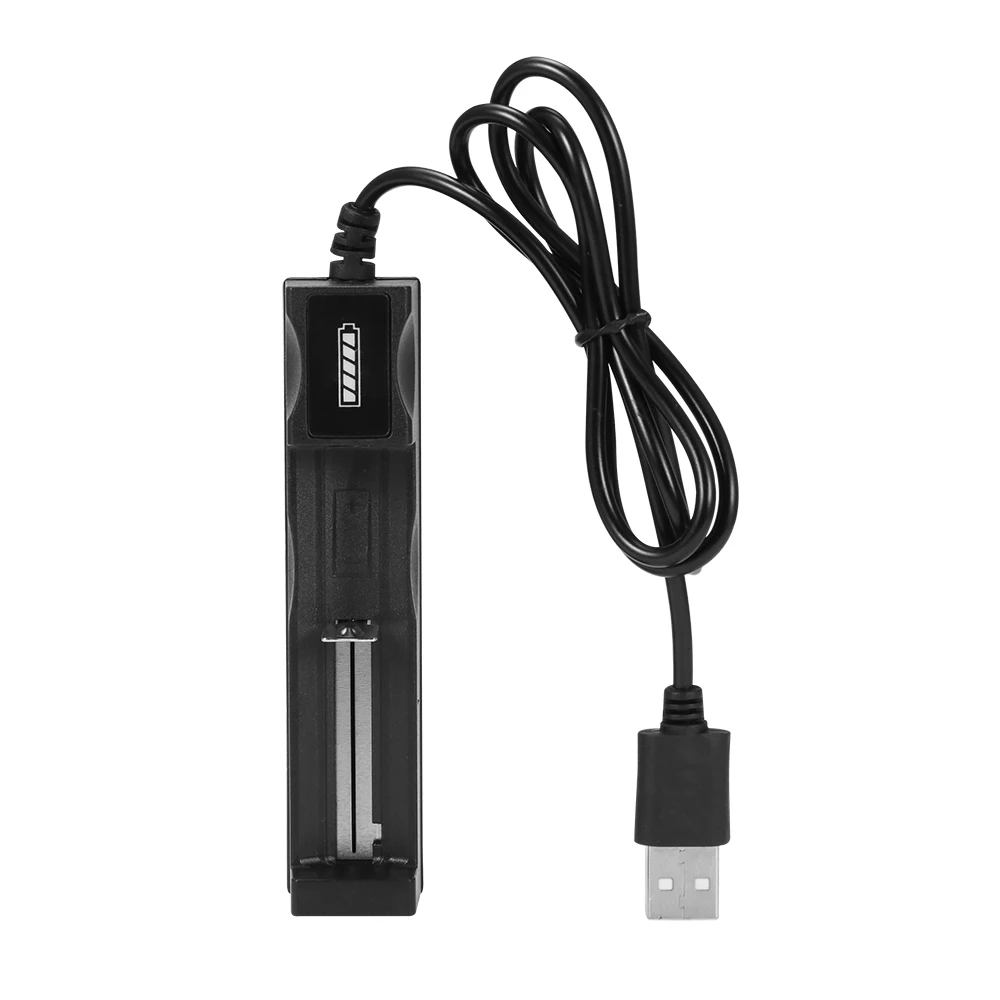Универсальное зарядное устройство USB с 1 слотом для литий-ионных аккумуляторов