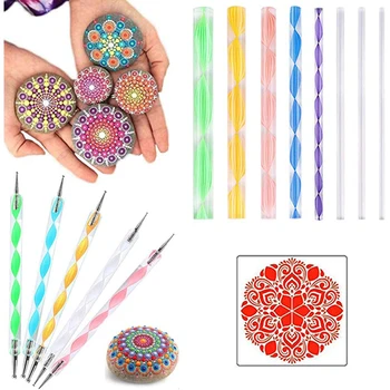 Multi Pieces Mandala Dotting Tool for Painting Rocks Acrylic Rods Double Sided Dotting Tools Mandala Stencils Art Craft Kit
Multi Pieces Mandala Dotting Tool for Painting Rocks Acrylic Rods Double Sided Dotting Tools Mandala Stencils Art Craft Kit