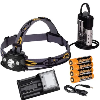 Fenix HP30R 1750 Lumen CREE LED Headlamp with 4 X Fenix 2600mAh 18650 Li-ion rechargeable batteries,ARE-A2 charger
Fenix HP30R 1750 Lumen CREE LED Headlamp with 4 X Fenix 2600mAh 18650 Li-ion rechargeable batteries,ARE-A2 charger