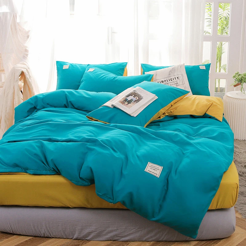 Simple solid color bedding set four-piece set linings bed cover bed sheet quilt and bedding Christmas gifts set cross-border
Simple solid color bedding set four-piece set linings bed cover bed sheet quilt and bedding Christmas gifts set cross-border
