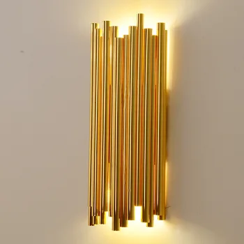 Post Modern Light Luxurious Golden Wall Lamp A Living Room Television Background Wall Originality Personality Concise Bedside