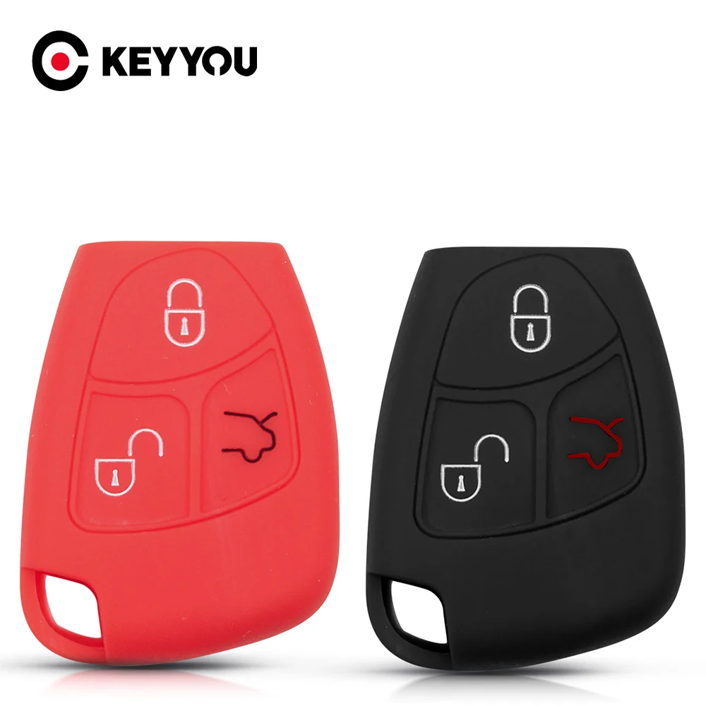 KEYYOU для Mercedes Benz CL55 CL600 CL65 C230 C240 C280 C320 3 кнопочный силиконовый чехол пульта