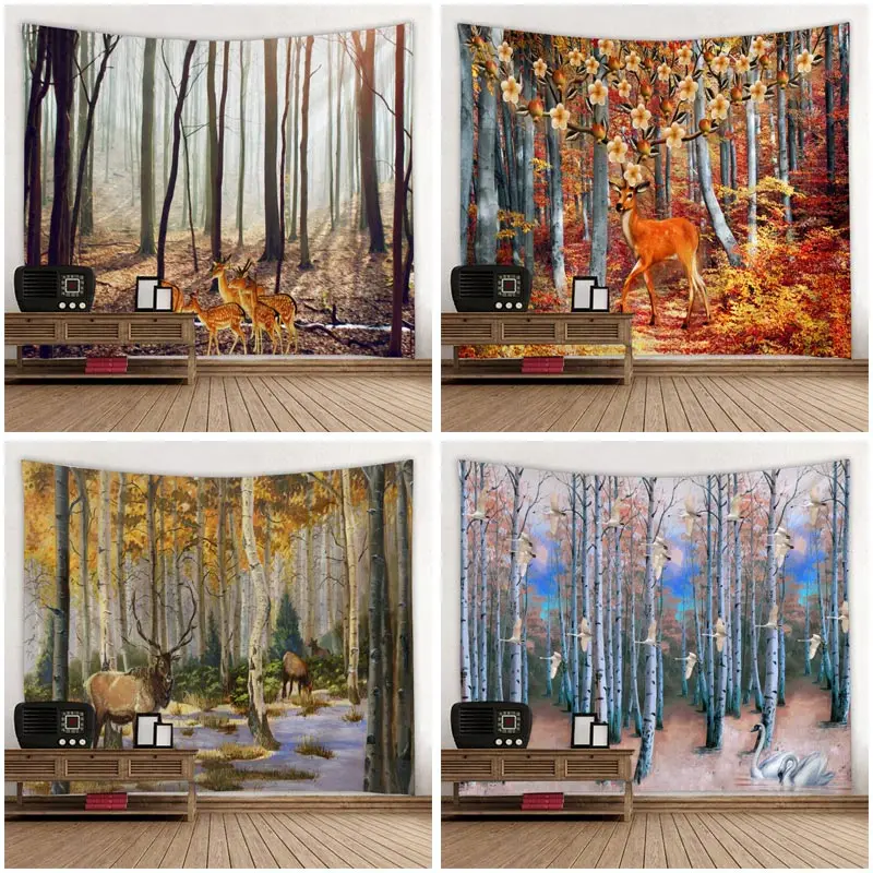 Creative 3D Printing Fancy Tree Deer Pattern Tapestry Wall Hanging For Home Decoration Living Room Bedroom Wall Art Large size
Creative 3D Printing Fancy Tree Deer Pattern Tapestry Wall Hanging For Home Decoration Living Room Bedroom Wall Art Large size