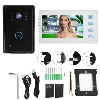 7inch TFT 2.4G Wireless Video Door Phone Doorbell IR Camera Intercom Rain-Proof Home Security 100-240V Video Intercom Hot
7inch TFT 2.4G Wireless Video Door Phone Doorbell IR Camera Intercom Rain-Proof Home Security 100-240V Video Intercom Hot