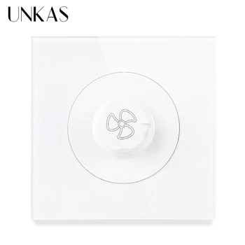 UNKAS Built-in Fan Controller Regulator Switch 86MM*86MM Crystal Glass Panel On/Off 16A 0~450W AC220V Speed Modulator Outlet
UNKAS Built-in Fan Controller Regulator Switch 86MM*86MM Crystal Glass Panel On/Off 16A 0~450W AC220V Speed Modulator Outlet