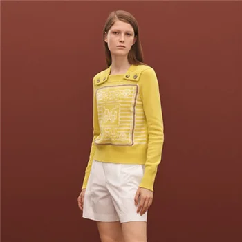 Brand Designer 2020 Autumn Winter Christmas Button Sweater Geometric Pattern Square Collar Pullover Sweater Women Clothes
Brand Designer 2020 Autumn Winter Christmas Button Sweater Geometric Pattern Square Collar Pullover Sweater Women Clothes