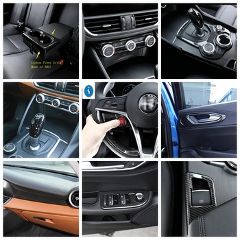 Yimaautotrims Carbon Fiber Look Interior Refit Kit For Alfa Romeo Giulia 2016 - 2020 Air AC / Gearbox Panel Door Bowl Cover Trim 
Yimaautotrims Carbon Fiber Look Interior Refit Kit For Alfa Romeo Giulia 2016 - 2020 Air AC / Gearbox Panel Door Bowl Cover Trim