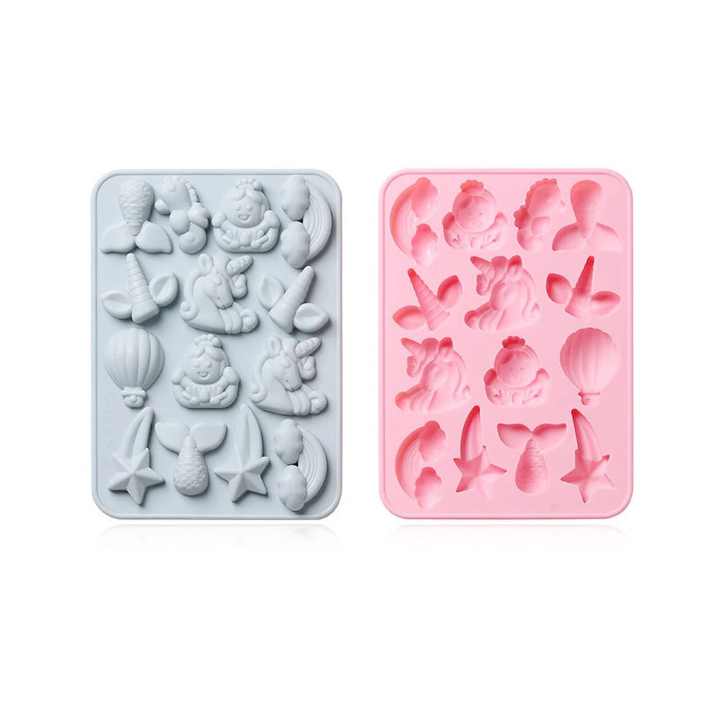 Unicorn Fish Tail Silicone Mold 14 Hole Mixed Candy Chocolate Fondant Cake Mold DIY Baking Tools Cake Decoration Accessories
Unicorn Fish Tail Silicone Mold 14 Hole Mixed Candy Chocolate Fondant Cake Mold DIY Baking Tools Cake Decoration Accessories