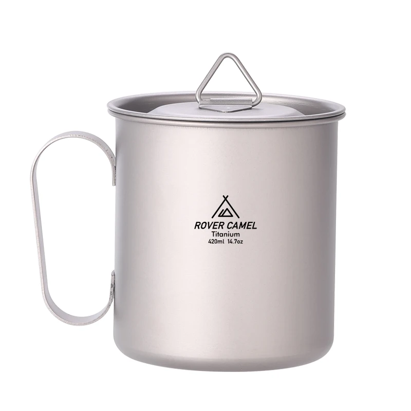 Rover Camel Titanium Cup Coffee Tea Mug Ultralight Metal Milk Mug Fixed Handle Drinkware For Home or Outdoor With Lid
Rover Camel Titanium Cup Coffee Tea Mug Ultralight Metal Milk Mug Fixed Handle Drinkware For Home or Outdoor With Lid