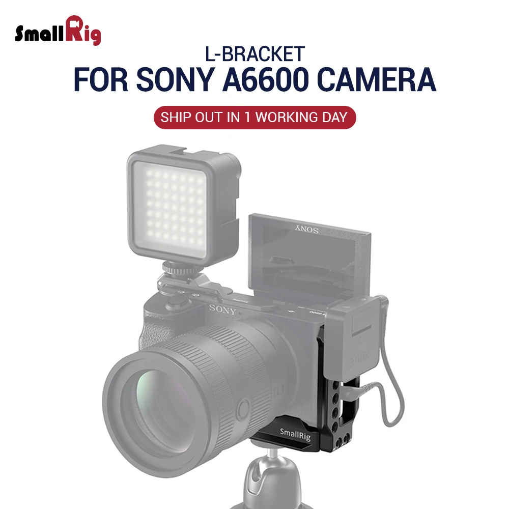 SmallRig A6600 Camera L Plate L Bracket for Sony A6600 Feature with Arca Style Plate for quick release with Arca Tripod 2503
SmallRig A6600 Camera L Plate L Bracket for Sony A6600 Feature with Arca Style Plate for quick release with Arca Tripod 2503
