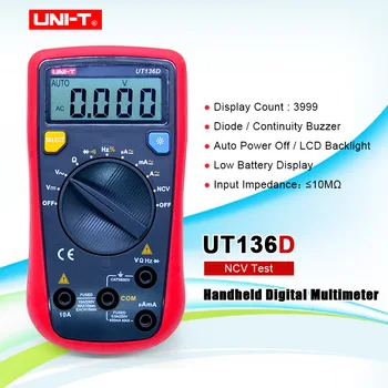 UNI-T UT136D Auto Range LCR Meter Multitester Data Hold DMM Digital Multimeters w/ Frequency Duty Cycle Test
UNI-T UT136D Auto Range LCR Meter Multitester Data Hold DMM Digital Multimeters w/ Frequency Duty Cycle Test
