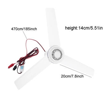 12V 24V Mute Ceiling Fan Camping Tent Silent Hanging Fan with Switch 4.7m Cable M17F
12V 24V Mute Ceiling Fan Camping Tent Silent Hanging Fan with Switch 4.7m Cable M17F
