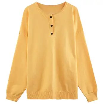 New style autumn and winter loose pullover knitted base sweater 
New style autumn and winter loose pullover knitted base sweater